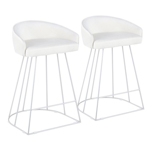 Canary Upholstered Counter Stool - Set Of 2